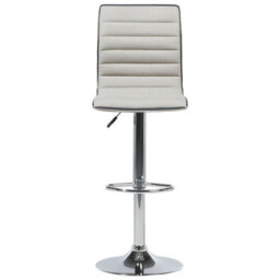 Wyld And Coco Set Of 2 Beige Fabric Counter Height Swivel Bar Chairs With Chrome Frame - thumbnail 1
