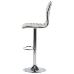 Wyld And Coco Set Of 2 Beige Fabric Counter Height Swivel Bar Chairs With Chrome Frame - thumbnail 6