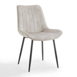 Home Detail Georgia Dining Chair Set Of 2, Cream Velvet - thumbnail 2
