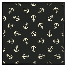 "Andrew Lee Anchors On Black Background (Picutre Frame) / 24X24"" / Oak" - thumbnail 1