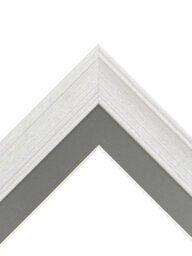 Frames By Post Scandi Limed White Frame With Dark Grey Mount For Image Size A4 - thumbnail 3