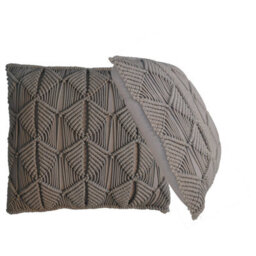 Artisan Furniture Solid Wood Esmi Cushion Set Of 2 - Grey - thumbnail 3