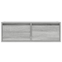 Berkfield Durable Tv Cabinet With Led Lights Grey Sonoma 75X35.5X25 Cm - thumbnail 7