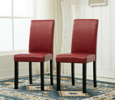 Mcc Direct Leather Dining Chairs Red - image 1