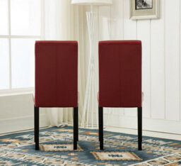 Mcc Direct Leather Dining Chairs Red - thumbnail 4