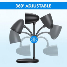 Amorly Black Dimmable Led Desk Lamp, 3 Color Light Small Reading Table Lamp For Home Office, Bedroom Bedside - thumbnail 6