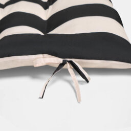Ohs Stripe Gravity Chair Seat Cushion Outdoor Garden Water Resistant - Black/cream - thumbnail 6