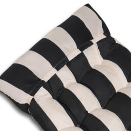 Ohs Stripe Gravity Chair Seat Cushion Outdoor Garden Water Resistant - Black/cream - thumbnail 5