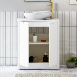 Royal Bathrooms Avenza 800mm Matt White Floor Standing Bathroom Vanity Unit 2 Door With Nova Basin - thumbnail 5