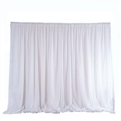 Neel Blue 4X8 M Ice Silk Backdrop Curtain Photography Scenery For Christmas Events Decor, White - image 1