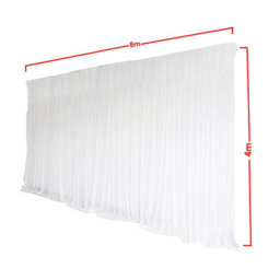 Neel Blue 4X8 M Ice Silk Backdrop Curtain Photography Scenery For Christmas Events Decor, White - thumbnail 2