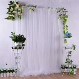 Neel Blue 4X8 M Ice Silk Backdrop Curtain Photography Scenery For Christmas Events Decor, White - thumbnail 6