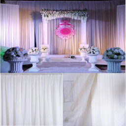 Neel Blue 4X8 M Ice Silk Backdrop Curtain Photography Scenery For Christmas Events Decor, White - thumbnail 7