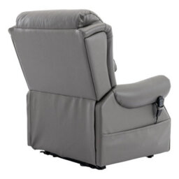 Morris Living The Carlton Genuine Leather Riser Recliner In Grey - Dual Motor Mobility Chair - thumbnail 9
