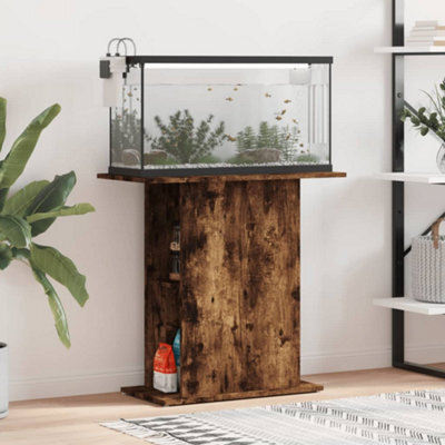 Walplus Smoked Oak Aquarium Stand 75X36X72.5 Cm Engineered Wood Fish Tank Cabinet - image 1