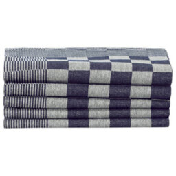 Berkfield 20 Piece Towel Set Blue And White Cotton - thumbnail 5