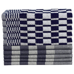 Berkfield 20 Piece Towel Set Blue And White Cotton - thumbnail 3