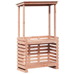 Berkfield Outdoor Bar Table With Roof 112.5X57X195.5 Cm Solid Wood - thumbnail 6