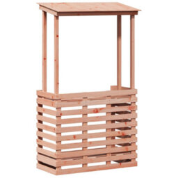 Berkfield Outdoor Bar Table With Roof 112.5X57X195.5 Cm Solid Wood - thumbnail 2