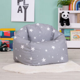 icon Kids Starry Skies Bean Bag Chair Grey Childrens Bean Bags - thumbnail 3