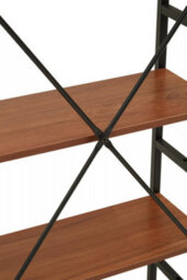 Orsina Red Pomelo 5 Tier Shelf Unit With Black Metal Frame,wall Shelving Unit,bookcase Unit For Decorative Items - thumbnail 8