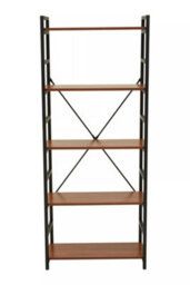 Orsina Red Pomelo 5 Tier Shelf Unit With Black Metal Frame,wall Shelving Unit,bookcase Unit For Decorative Items - thumbnail 2