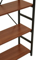Orsina Red Pomelo 5 Tier Shelf Unit With Black Metal Frame,wall Shelving Unit,bookcase Unit For Decorative Items - thumbnail 5