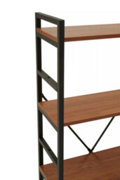 Orsina Red Pomelo 5 Tier Shelf Unit With Black Metal Frame,wall Shelving Unit,bookcase Unit For Decorative Items - thumbnail 6