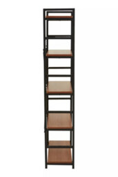 Orsina Red Pomelo 5 Tier Shelf Unit With Black Metal Frame,wall Shelving Unit,bookcase Unit For Decorative Items - thumbnail 3