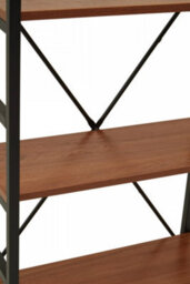 Orsina Red Pomelo 5 Tier Shelf Unit With Black Metal Frame,wall Shelving Unit,bookcase Unit For Decorative Items - thumbnail 7