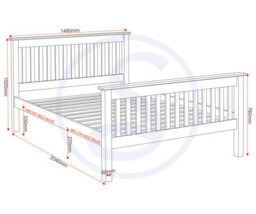 Seconique Monaco 4Ft6 Double Bed High Foot End In Grey And Oak - thumbnail 9