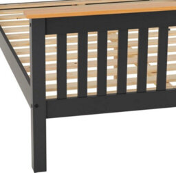 Seconique Monaco 4Ft6 Double Bed High Foot End In Grey And Oak - thumbnail 5