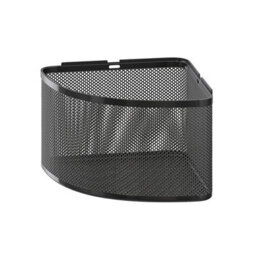 GoodHome Elland Black Steel 1 Compartments Corner Shower Basket (W)18.3Cm - thumbnail 1