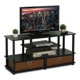 Walplus Large Tv Stand Cabinet For Up To 50-Inch Tv Unit With Storage Bin - thumbnail 3