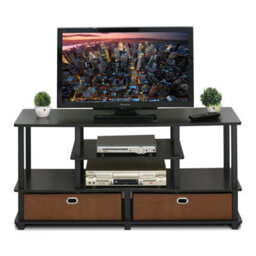 Walplus Large Tv Stand Cabinet For Up To 50-Inch Tv Unit With Storage Bin - thumbnail 4