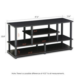 Walplus Large Tv Stand Cabinet For Up To 50-Inch Tv Unit With Storage Bin - thumbnail 2