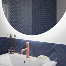 Sensio Como Silver Effect Circular Wall-Mounted Bathroom Illuminated Modern Illuminated Mirror (H)100Cm (W)100Cm - thumbnail 3
