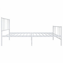 Berkfield Metal Bed Frame With Headboard And Footboard White 100X190 Cm - thumbnail 7