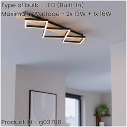 Loops Modern Black And Brown Led Ceiling Light Fixture For Indoor Spaces - thumbnail 2