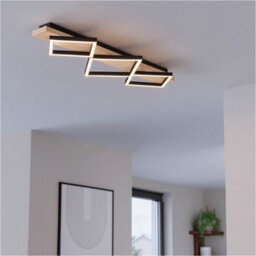 Loops Modern Black And Brown Led Ceiling Light Fixture For Indoor Spaces