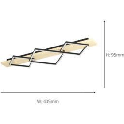 Loops Modern Black And Brown Led Ceiling Light Fixture For Indoor Spaces - thumbnail 4