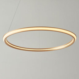 Luminosa Lighting Luminosa Syracuse Single Pendant Ceiling Lamp, Satin Gold Paint, White - thumbnail 2