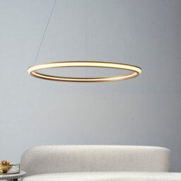Luminosa Lighting Luminosa Syracuse Single Pendant Ceiling Lamp, Satin Gold Paint, White - thumbnail 3
