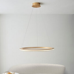 Luminosa Lighting Luminosa Syracuse Single Pendant Ceiling Lamp, Satin Gold Paint, White - thumbnail 4