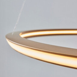 Luminosa Lighting Luminosa Syracuse Single Pendant Ceiling Lamp, Satin Gold Paint, White - thumbnail 5