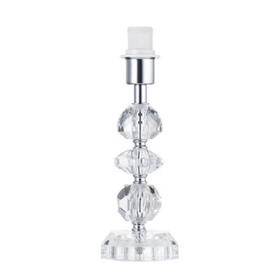 Happy Homewares Contemporary And Chic Clear K9 Crystal Glass Table Lamp Base With Faceted Moulds - image 1