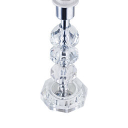 Happy Homewares Contemporary And Chic Clear K9 Crystal Glass Table Lamp Base With Faceted Moulds - thumbnail 2