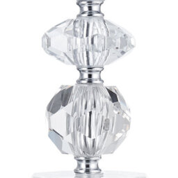 Happy Homewares Contemporary And Chic Clear K9 Crystal Glass Table Lamp Base With Faceted Moulds - thumbnail 3