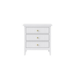 Melody Maison 6 Drawer Chest Of Drawers, Tall 5 Drawer Bedside Table And Pair Of 3 Drawer Bedside Tables - Hales White Range - thumbnail 8