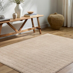 Livabliss Our Pnw Home Cascade-Modern Beige Brown Graphic High Pile Living Dining Bedroom Rug 200 X 275 Cm Easy Care, Non Shedding - thumbnail 2